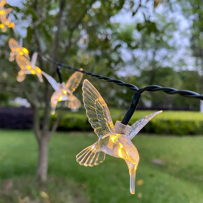 20/30/50 Leds Solar String Light Hummingbird RGB Lights