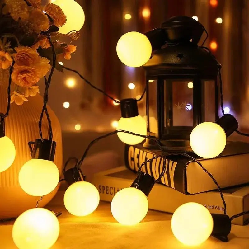 1PC LED Solar Light String Outdoor White Balls Decoration Lights