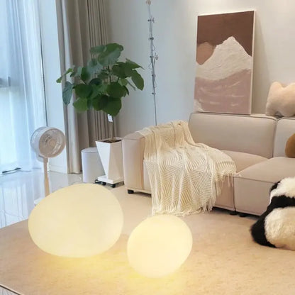 Round Stone-Shaped Modern Bedroom Study Atmosphere Desk Lamp