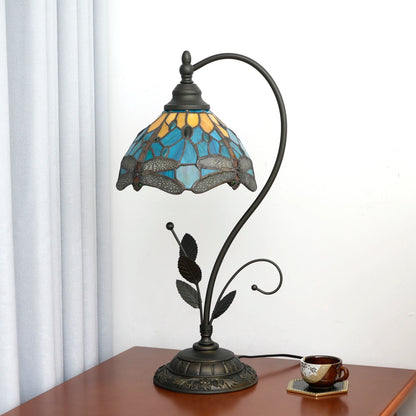 Elegant Table Lamp Stained Glass Desk Reading Light