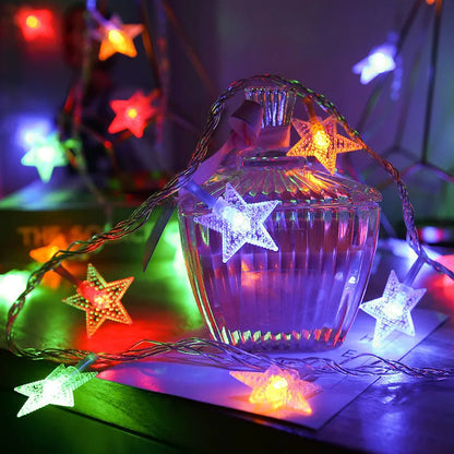 Solar Star String Lights Outdoor Waterproof LED Solar Powered Fairy Lights