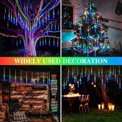 1pc 30CM Solar Meteor Shower Lights Icicle Lights Outdoor