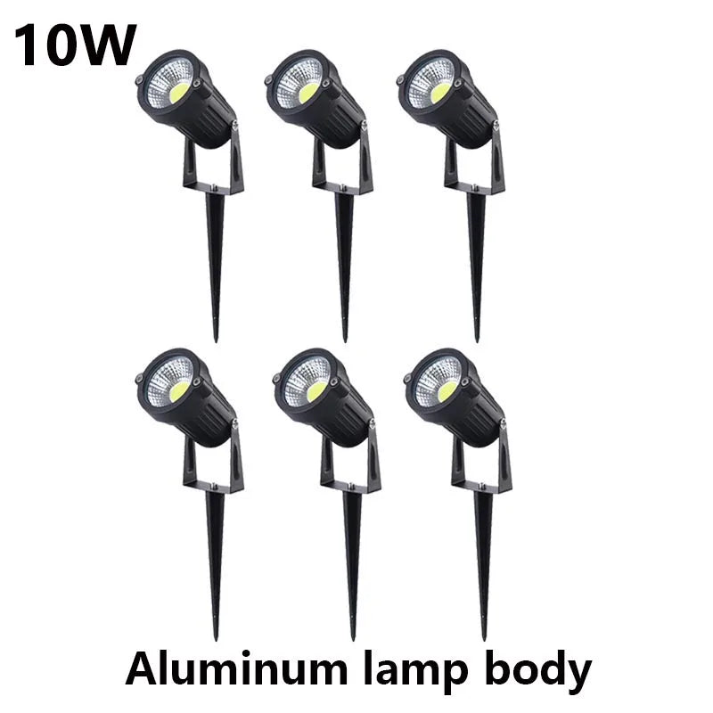 Outdoor Waterproof Spike Garden Path Green Spotlights