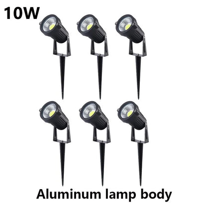 Outdoor Waterproof Spike Garden Path Green Spotlights