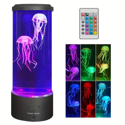 Remote Control Simulated Jellyfish Cylindrical Quiet Light