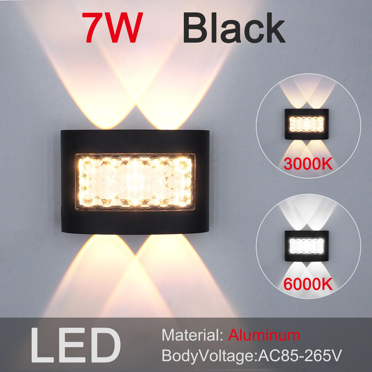 Outdoor Garden Lights, Bedroom and Hallway Indoor Wall Lamp