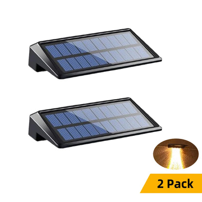 2 Pack Solar Wall Lights 4 LED Solar Fence Lights Outdoor