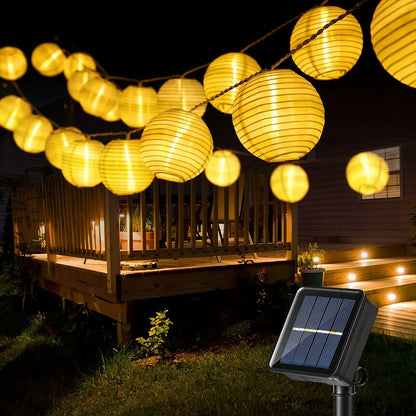 Halloween Pumpkin Lantern Solar String Lights Outdoor