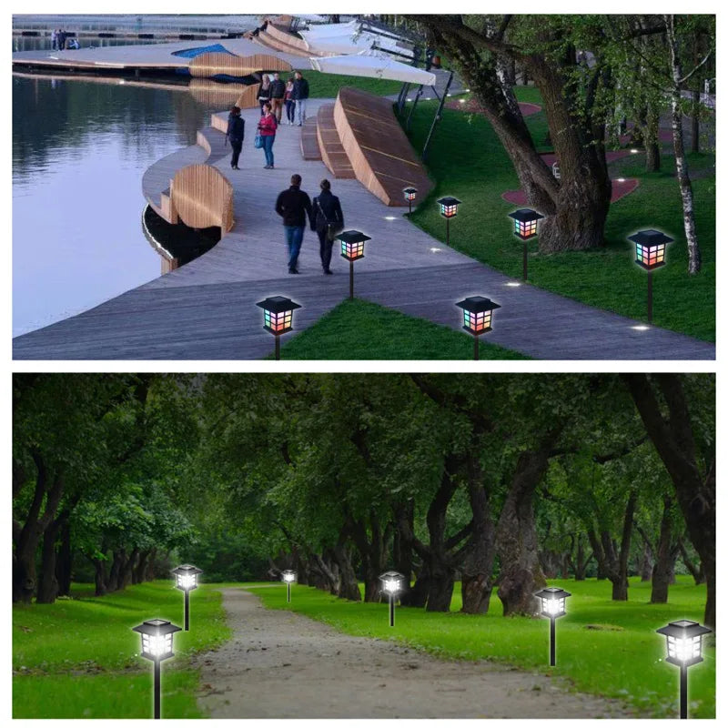 8 Pack Solar Pathway Garden Lights Outdoor Waterproof