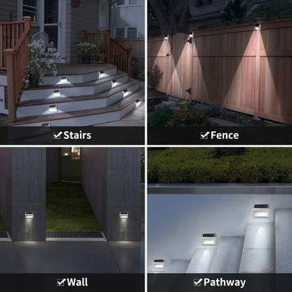 Solar Lights LED Stainless Steel Outdoor Deck Lights Solar