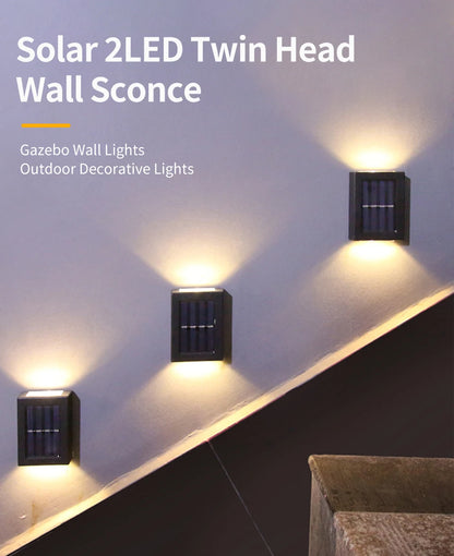 Solar Up and Down Spot Lights Outdoor Street Wall Light Lamp