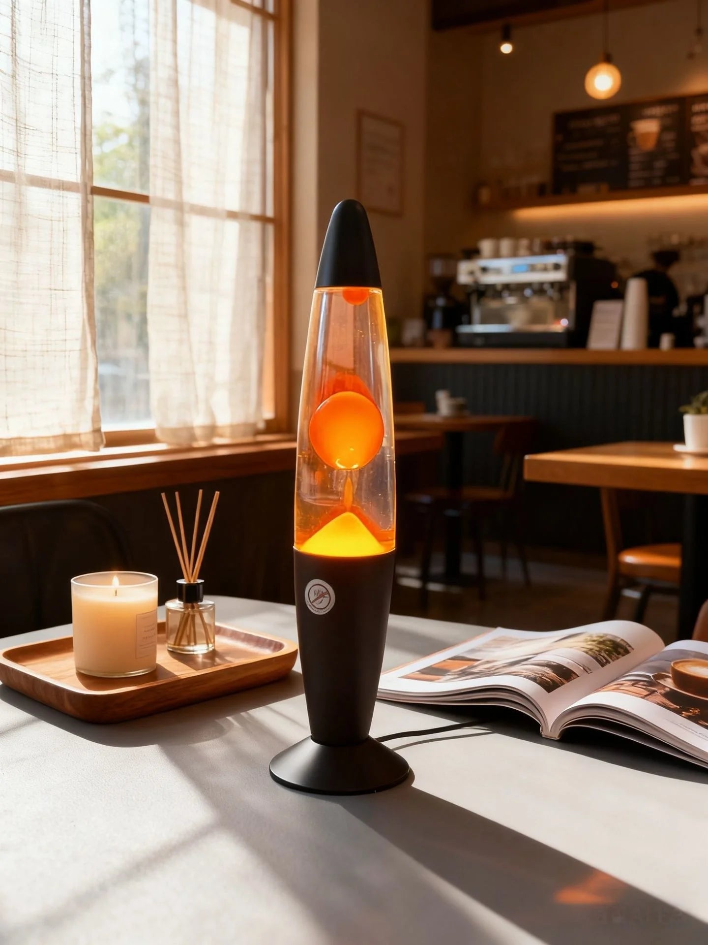 Jellyfish Decorative Lamp Metal Base Volcanic Lava Night Light
