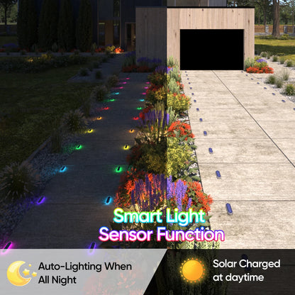 Solar Deck Lights IP68 Waterproof Outdoor Auto On/Off Lighting