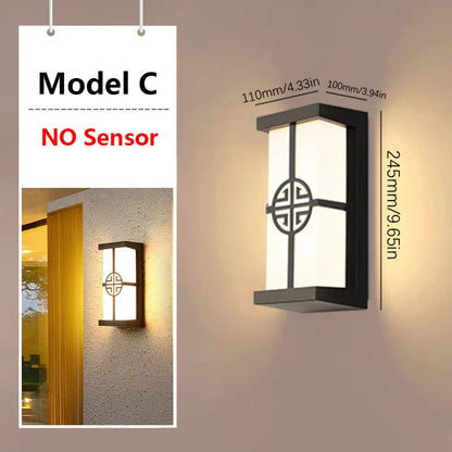 Outdoor Lamps Motion Sensor Wall Light Waterproof Lamp
