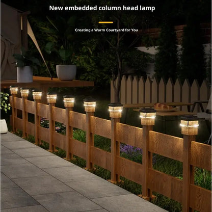 1Pcs IP65 Waterproof Solar Fence Lamp Solar LED Light
