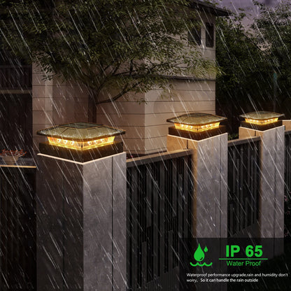 Solar Post Cap Lights Outdoor Waterproof LED Deck Lights