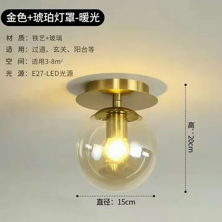 Round ball Glass Ceiling Lamps Modern Cheap