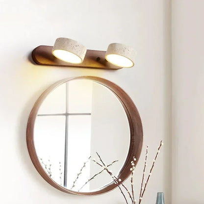 Travertine Duo Wall Light Wabi Sabi Creative Round LED