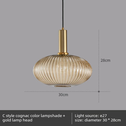 Simple Retro Single Head Ceiling Chandelier Creative  Light