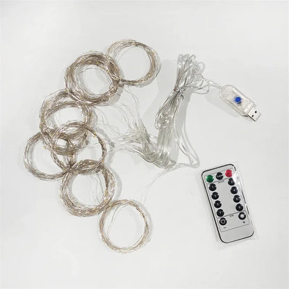 6x3M LED USB Curtain String Fairy Lights Christmas Garland