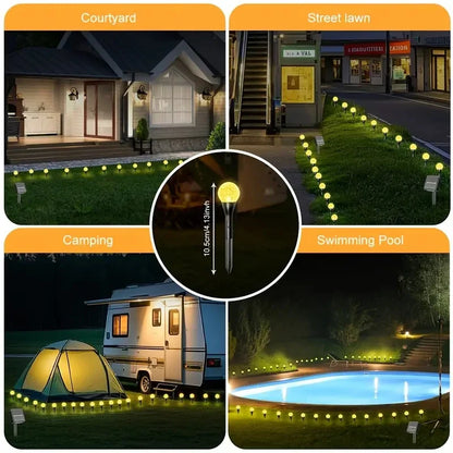 Leds Solar Garden Crystal Lights, Outdoor Lawn Lights