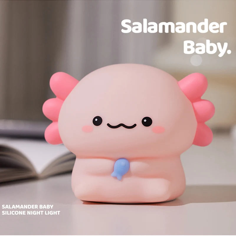 Axolotl Baby Night Light Cute Silicone Salamander Sleep Light
