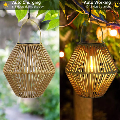 Solar Lantern Outdoor Solar Lanterns Waterproof for Garden Yard