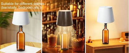KFV Wireless Table Lamp Wine Bottles LED Bottle Light
