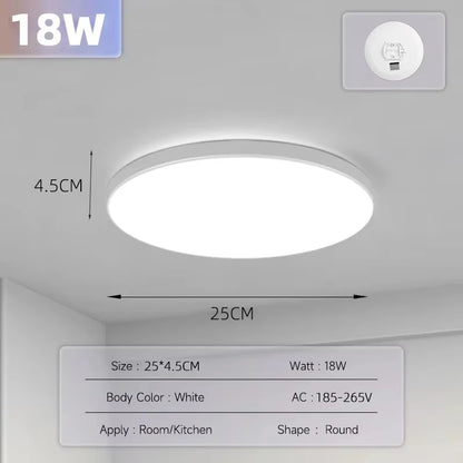 Led Ceiling Light Modern Ultra-Thin Panel Light Lamp