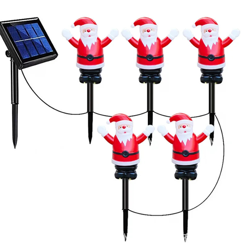 Christmas Santa Claus Pathway Lights Garden Stake Lights