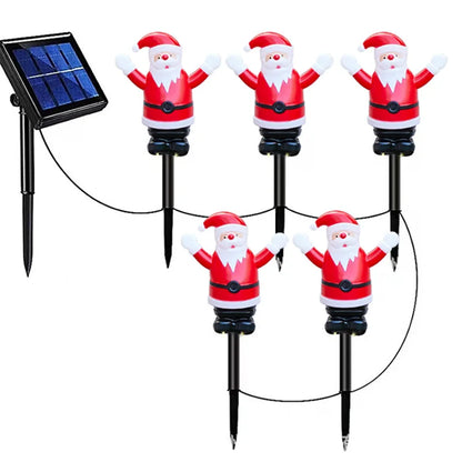 Christmas Santa Claus Pathway Lights Garden Stake Lights