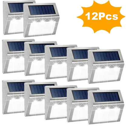 Solar Lights LED Stainless Steel Outdoor Deck Lights Solar