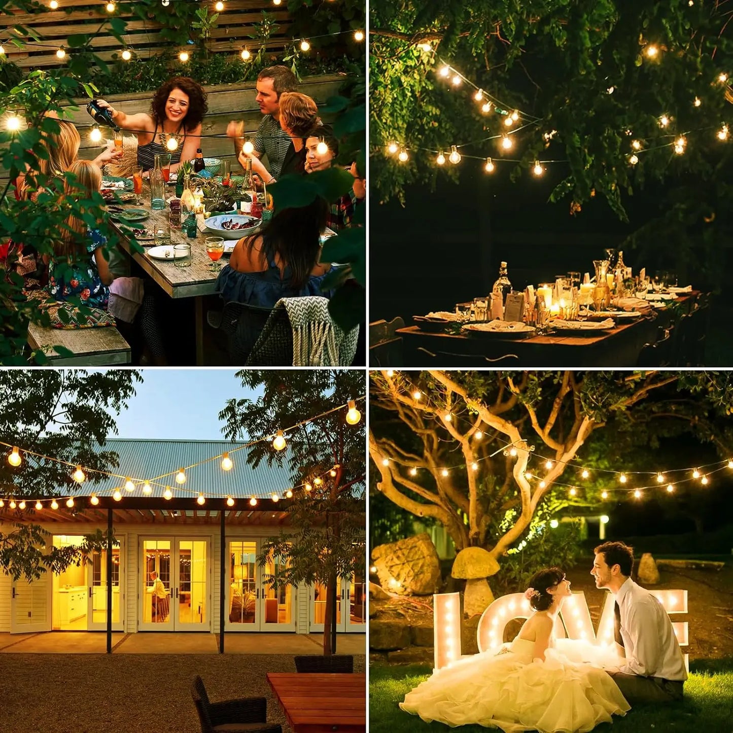 G40 LED Globe String Lights Outdoor EU Plug