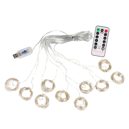 6x3M LED Curtain Icicle String Lights Christmas Fairy Lights