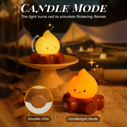 Campfire Night Lights With White Noise Creative Room Decoration