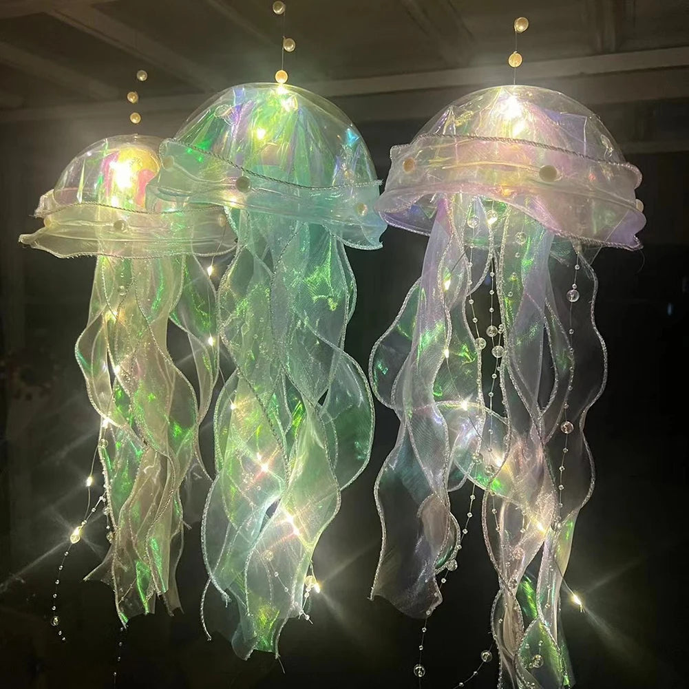 DIY Jellyfish Bedroom Light Lamp Hanging Ceiling Lanter