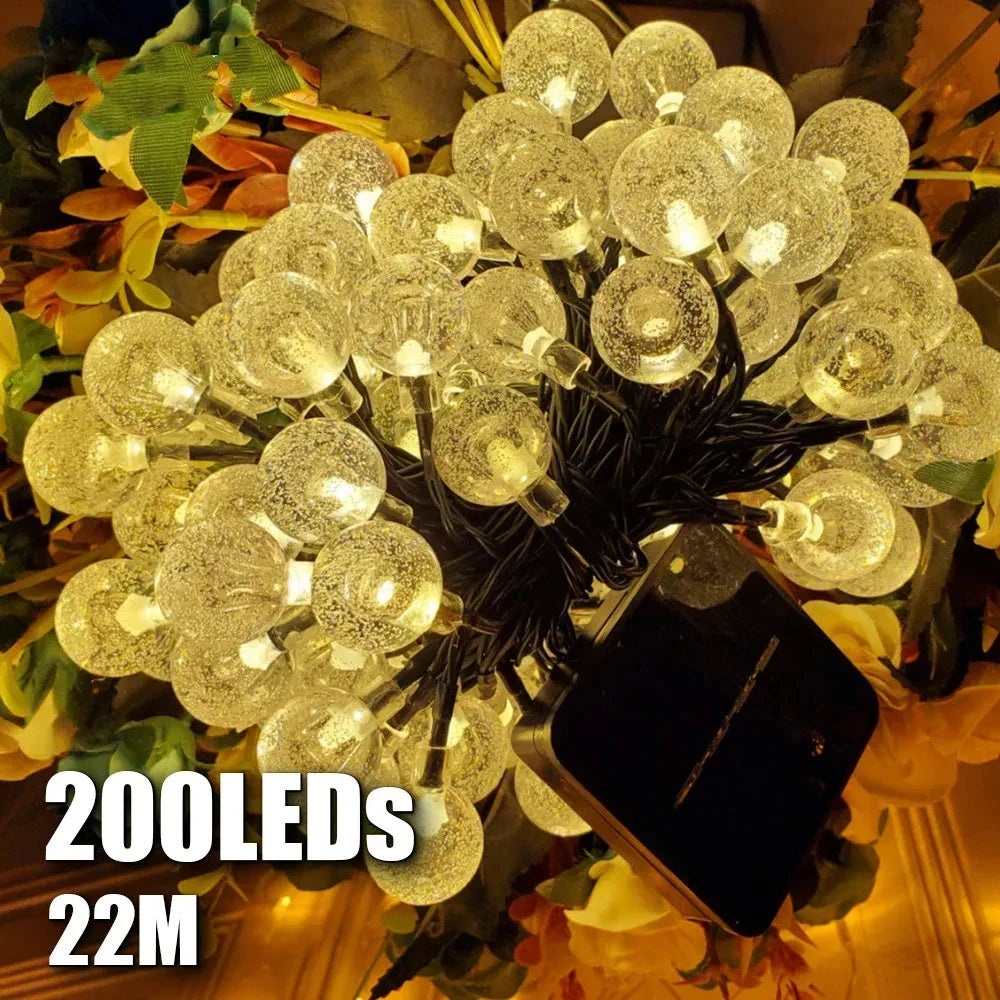 200 LED Solar Fairy Lights String Light Outdoor 22M IP65