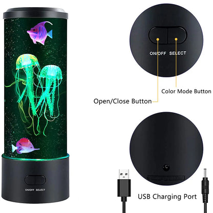 Jellyfish Lamp Color Changing Remote Control  Aquarium Tank