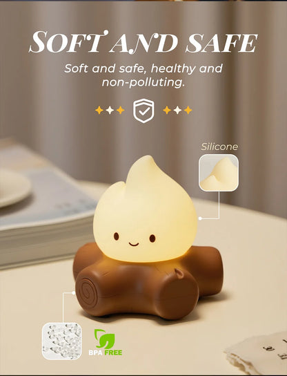 Campfire Night Lights With White Noise Creative Room Decoration
