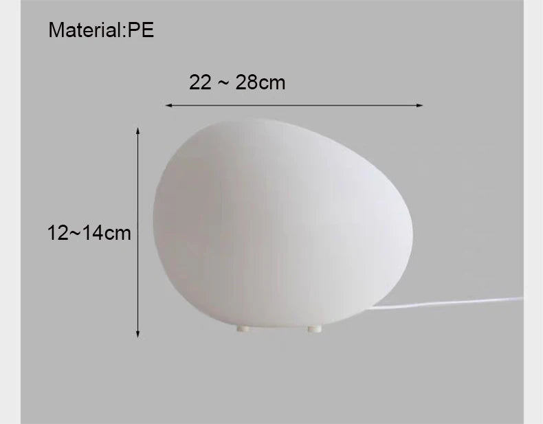 Round Stone-Shaped Modern Bedroom Study Atmosphere Desk Lamp