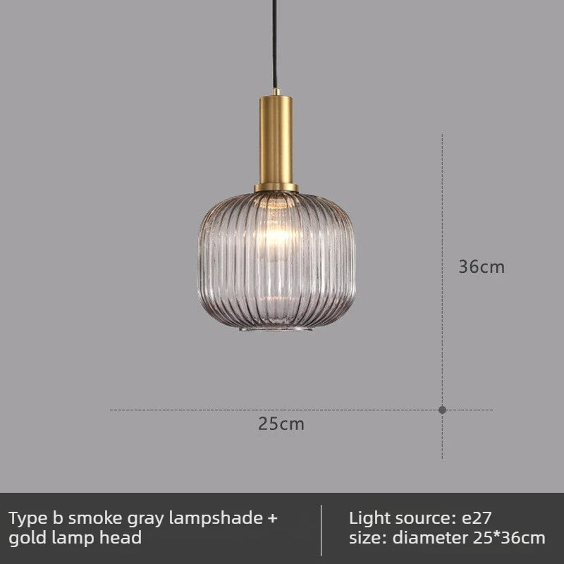 Simple Retro Single Head Ceiling Chandelier Creative  Light