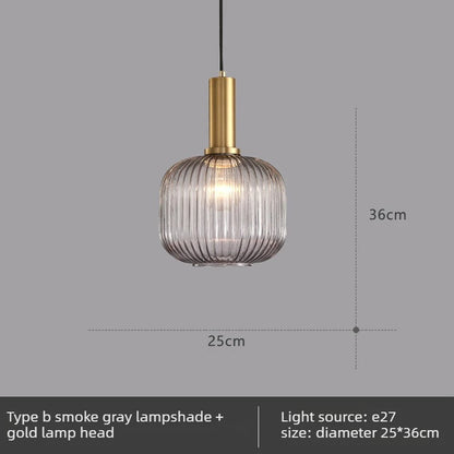 Simple Retro Single Head Ceiling Chandelier Creative  Light