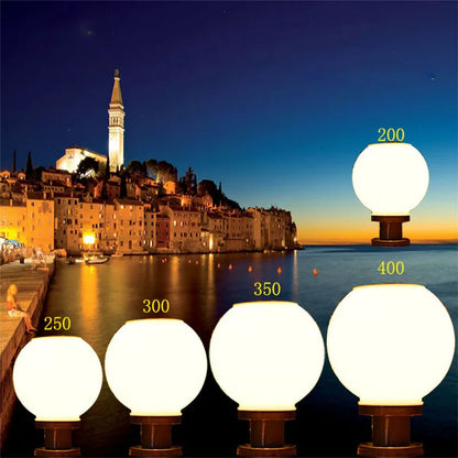 LED Ball Solar Outdoor Light Stainless Steel Solar Post Light