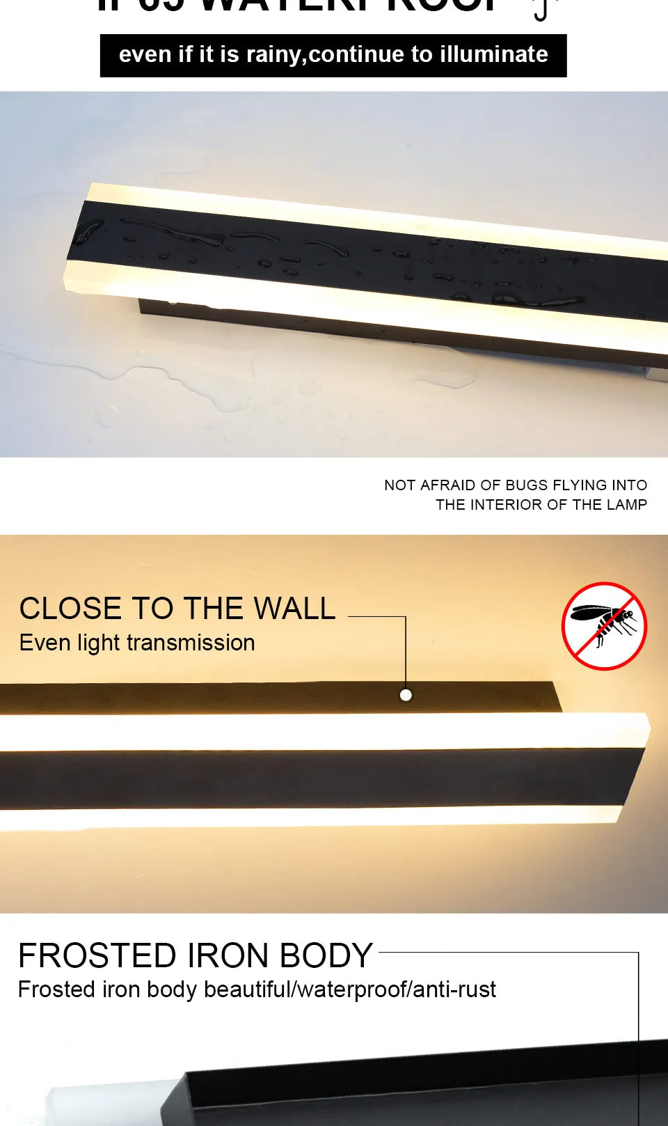 Garden LED Wall Light Remote Dimming Outdoor Lighting
