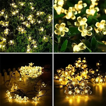 Solar Cherry Blossom Garden Blossom Lights Garlands