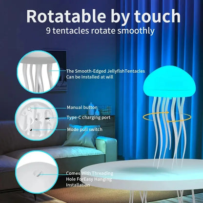 Upgraded Silent Jellyfish Lamp Jelly Fish Light