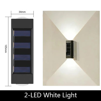 LED Solar Lamp Up and Down Illuminated Solar Wall Light