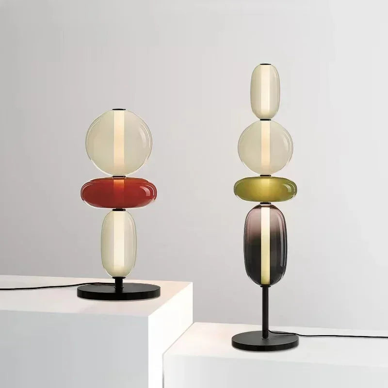 Italian Creative Colored Glass Designer LED Floor Light