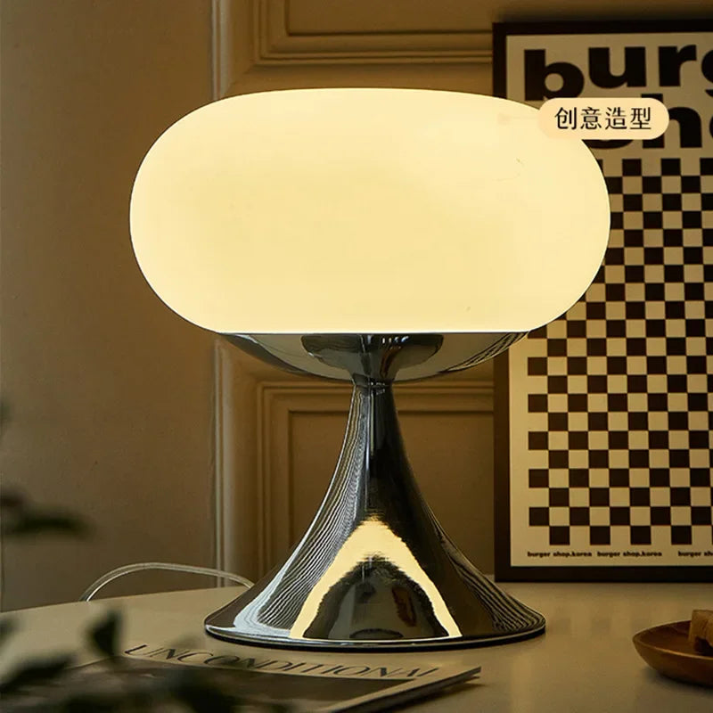 Bauhaus Cream Wind Table Lamp Modern LED Green Apple