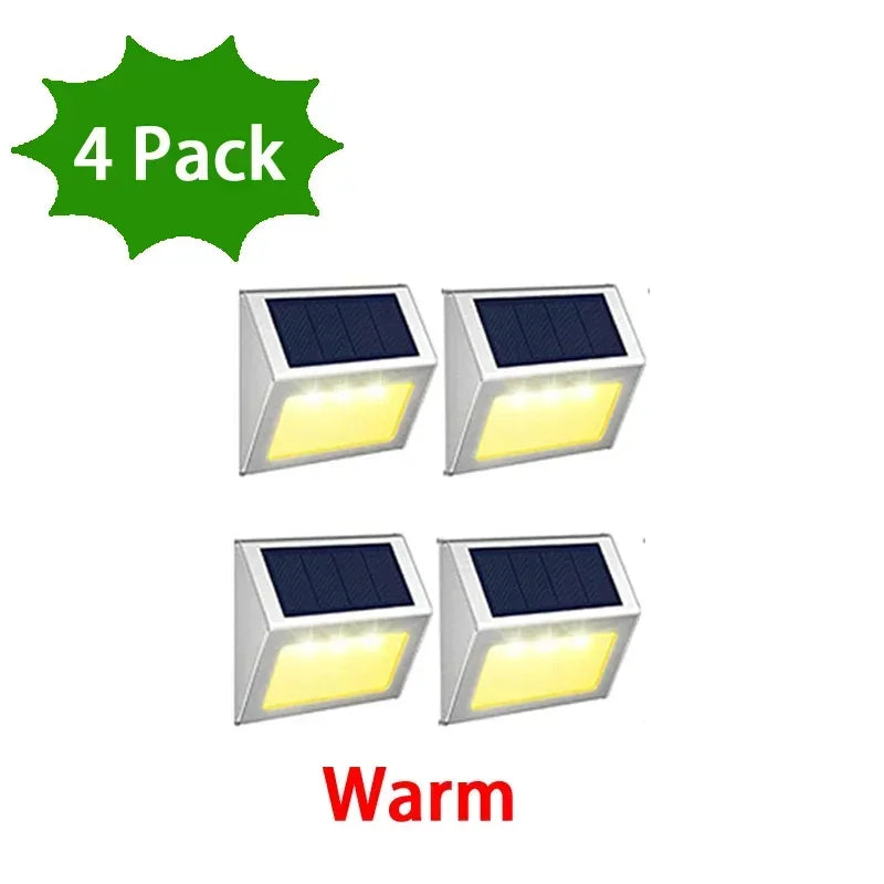 Solar Lights LED Stainless Steel Outdoor Deck Lights Solar